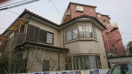 横浜市港北区のK様邸で外壁、付帯部、下屋根塗装